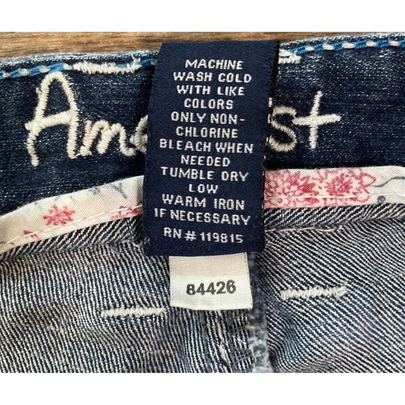 Amethyst Womens Distressed Mid-Rise Bootcut Jeans Size 11 Retro Stretch Boho - Picture 5 of 7